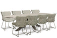 Santika Samari/Voyage 300x120 cm dining tuinset 9-delig