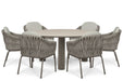 Santika Amadora/Trino 158 cm dining tuinset 7-delig