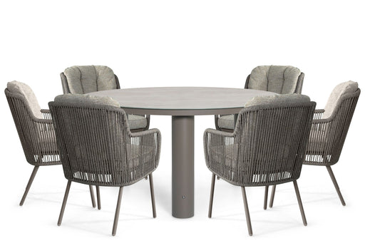 Santika Cayora/Arancia 150 cm dining tuinset 7-delig - 26110
