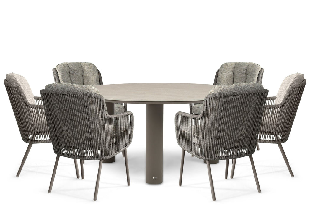 Santika Cayora/Trino 158 cm dining tuinset 7-delig