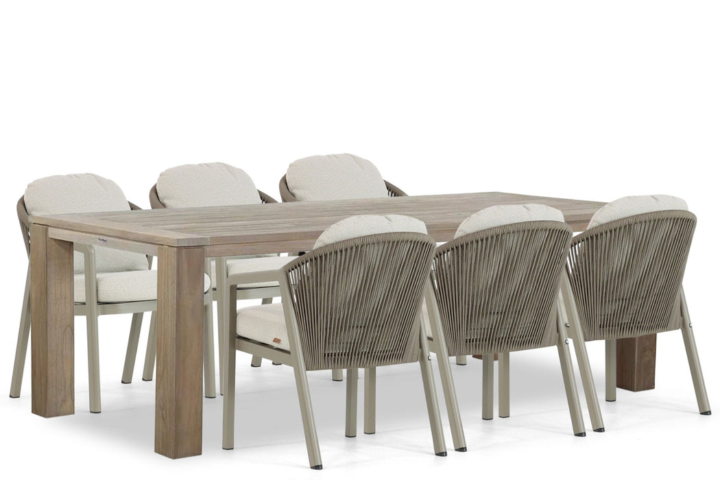 Santika Guss/Brighton 240 cm dining tuinset 7-delig