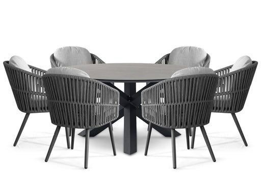 Santika Marani/Xento 150 cm dining tuinset 7-delig