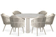 Santika Marani/Arancia 150 cm dining tuinset 7-delig - 26083