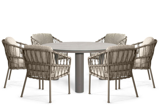 Santika Miyora/Arancia 150 cm dining tuinset 7-delig