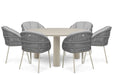 Santika Pebble/Trino 158 cm dining tuinset 7-delig