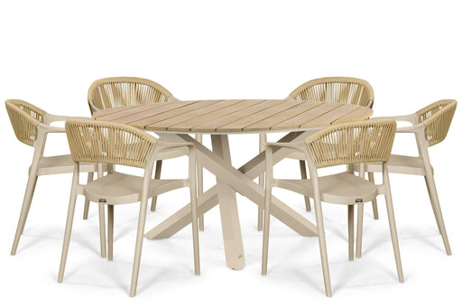 Domani Toscano/Ancona 150 cm dining tuinset 7-delig