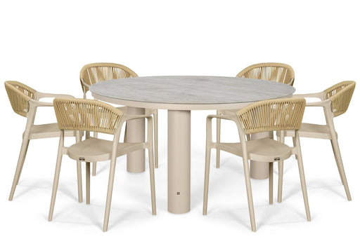 Domani Toscano/Arancia 150 cm dining tuinset 7-delig - 26395