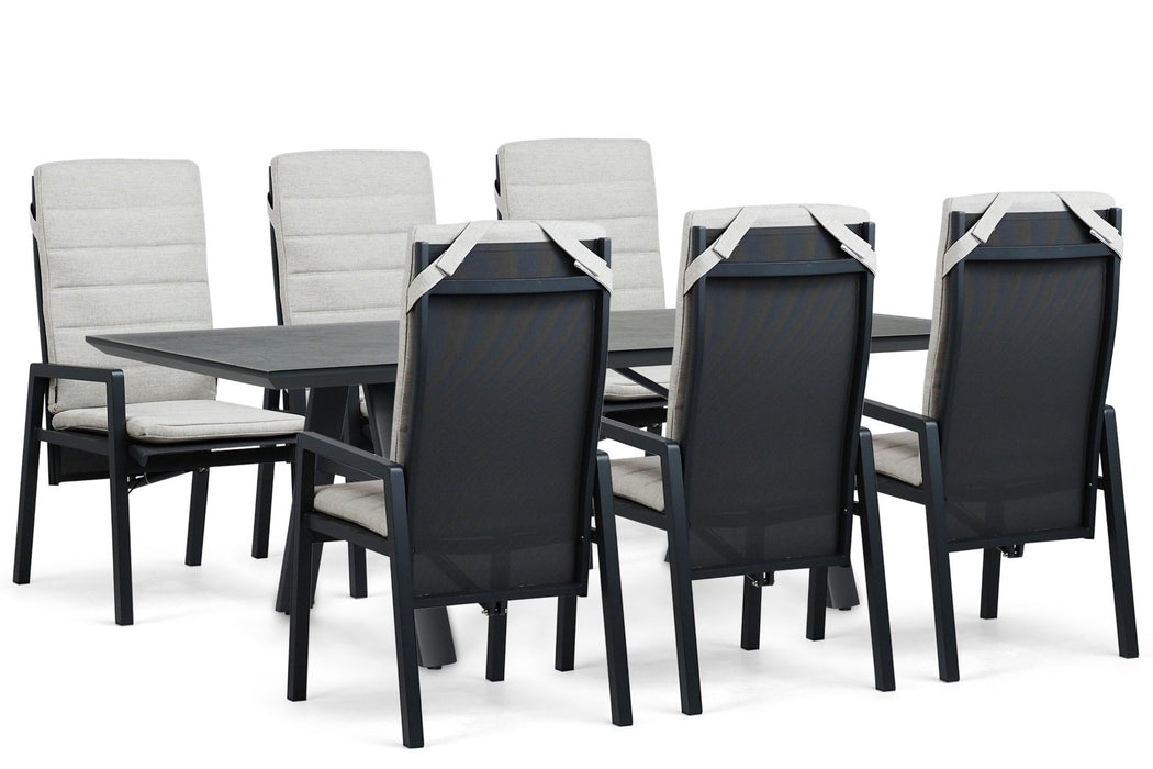 Lifestyle Vivaro/Monza 230x100 cm dining tuinset 7-delig