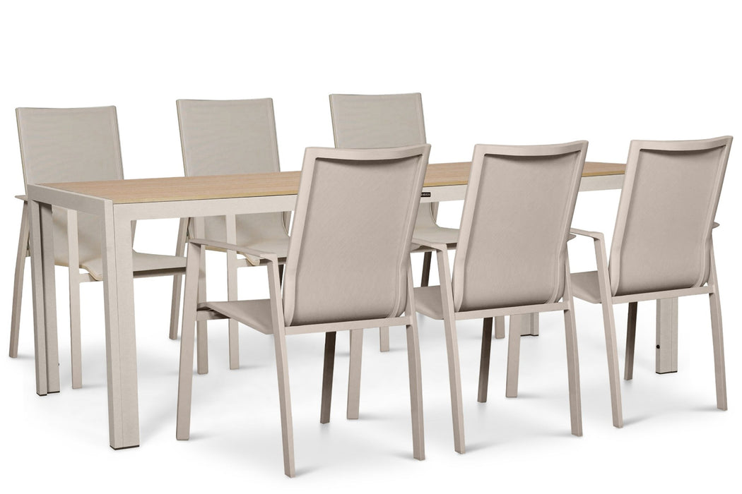 Lifestyle Ultimate/Creta 205x90 cm dining tuinset 7-delig