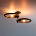 LifestyleFurn Plafondlamp Joelle Artic black finish, 2-lamps - Artic zwart