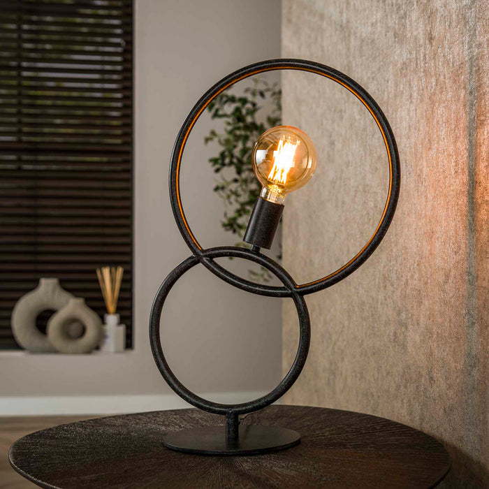 LifestyleFurn Tafellamp Davion 1-lamps, Artic Black finish - Artic zwart