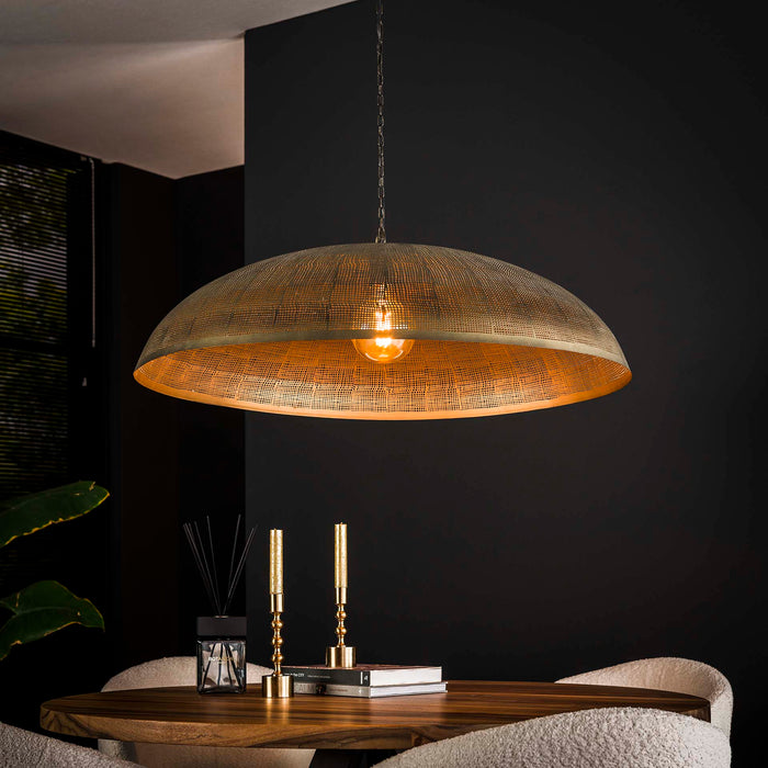 LifestyleFurn Hanglamp Aubre Metaal, Ø90cm - Brons Antiek