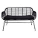 Nest of Nora Tuinbank met kussen - Polyrattan - Zwart