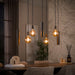 LifestyleFurn Hanglamp Rayland 4+3-lamps - Bruin