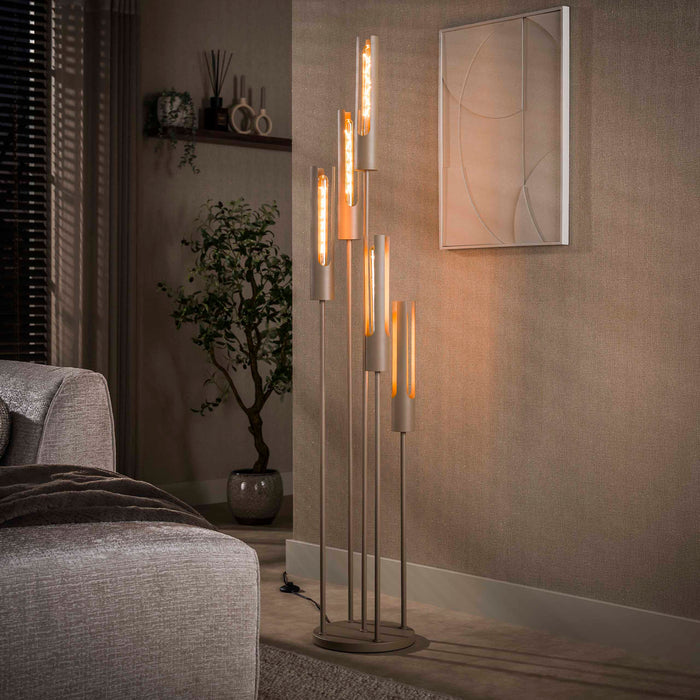 LifestyleFurn Vloerlamp Charnelle 5-lamps - Beige