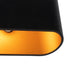 Moderne wandlamp zwart gouden binnenkant ovaal - Alone