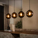 LifestyleFurn Hanglamp Yair Glas, 4-lamps - Sienna Bruin