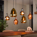 LifestyleFurn Hanglamp Missy 6-lamps, Kleur Koper, Chroom en Goud