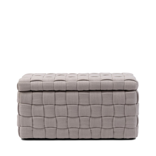 Rivièra Maison Hocker Room 48 Met opbergruimte, Mouliné Linen - Fabulous Flax - ThatLyfeStyle