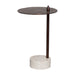 Richmond Bijzettafel Barron Marmer, 37cm - Brons - Rond