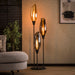 LifestyleFurn Vloerlamp Luvia Gemixt glas, 178cm hoog - Zwart