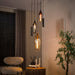 LifestyleFurn Hanglamp Jürgen Glas, 5-lamps - Zwart