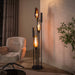 LifestyleFurn Vloerlamp Luvia Glas, 5-lamps - Zwart