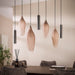 LifestyleFurn Hanglamp Luvia Frosted Glas, 4+3-lamps - Sienna Bruin