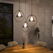 LifestyleFurn Hanglamp Jordie Smoke glas, 3-lamps - Smoke grey glas