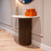 Richmond Sidetable Mayfield Marmer en Mangohout, 90cm - Bruin