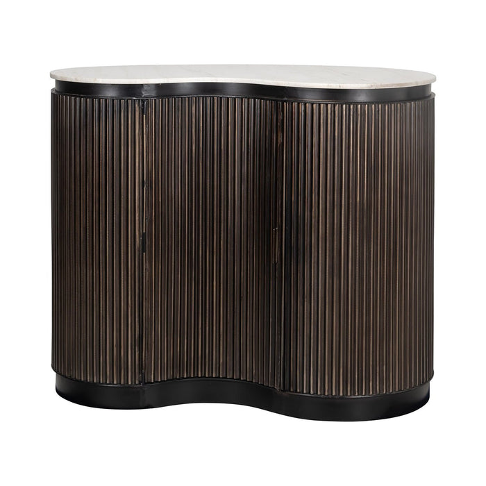 Richmond Organische Bartafel Mayfield Metaal en Marmer, 120 x 75cm - Brons