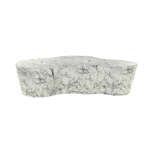 Richmond Organische Salontafel Rockyard Faux Marmer, 127 x 122cm - Wit