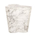 Richmond Organische Bijzettafel Rockyard Faux Marmer en travertin, 46 x 38cm - Wit