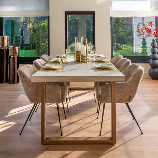 Richmond Eettafel Whitebone Visgraat Eikenhout, 235 x 100cm - Verona Grey