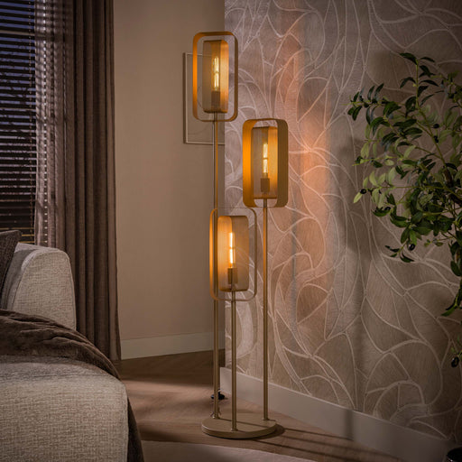 LifestyleFurn Vloerlamp Allyse 3-lamps - Beige
