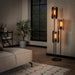 LifestyleFurn Vloerlamp Allyse 3-lamps - Artic Zwart