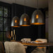 LifestyleFurn Hanglamp Marleigh Charcoal, 3-lamps