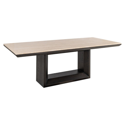 Richmond Eettafel Claremont Eiken en travertin, 230 x 100cm - Bruin