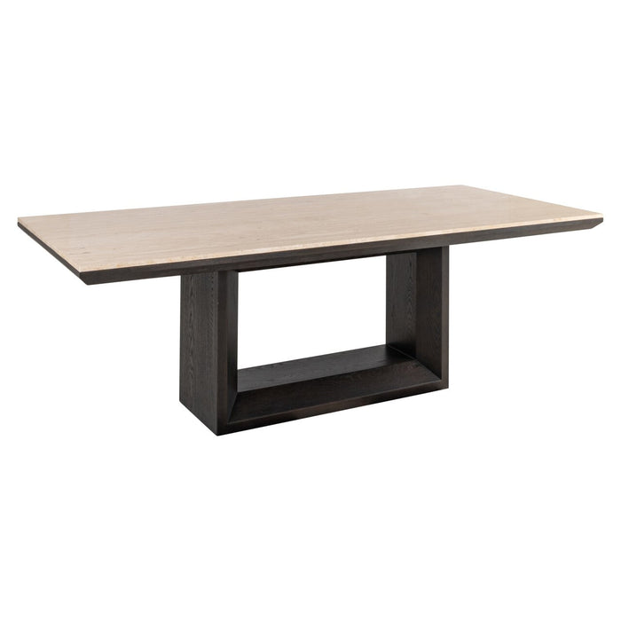 Richmond Eettafel Claremont Eiken en travertin, 230 x 100cm - Bruin