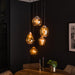 LifestyleFurn 'Francesco' 5-lamps, Glas Amber - ThatLyfeStyle