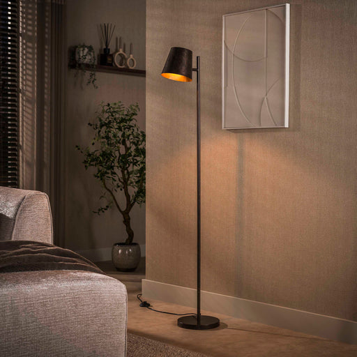 LifestyleFurn Verstelbare Vloerlamp Telly 157cm - Urban Bruin