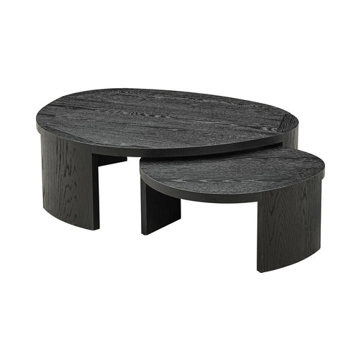 Richmond Organische Salontafel Navarino Set van 2 stuks, 115 x 90cm - Bruin