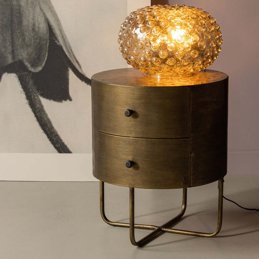 BePureHome Nachtkastje Glossy Met 2 lades - Antique Brass