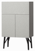 BePureHome Opbergkast Carved Mangohout, 146 x 90cm - Grijs
