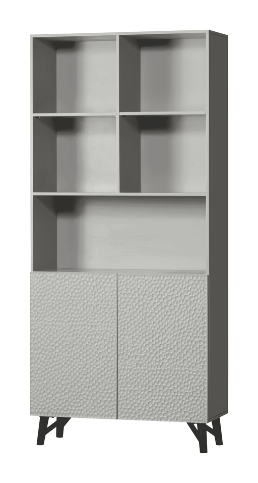 BePureHome Opbergkast Carved Mangohout, 200 x 90cm - Grijs