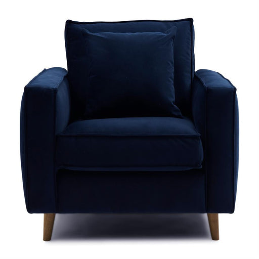 Rivièra Maison Fauteuil Kendall Velvet - Midnight Navy