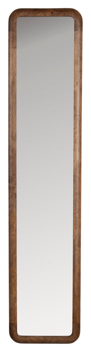 ZILT Spiegel Rania Rubberhout, 120 x 26cm - Bruin - Japandi - ThatLyfeStyle