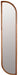 ZILT Spiegel Rania Rubberhout, 120 x 26cm - Bruin - Organisch - Japandi