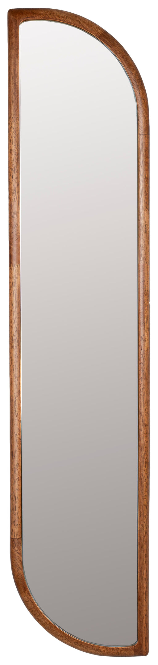 ZILT Spiegel Rania Rubberhout, 120 x 26cm - Bruin - Organisch - Japandi