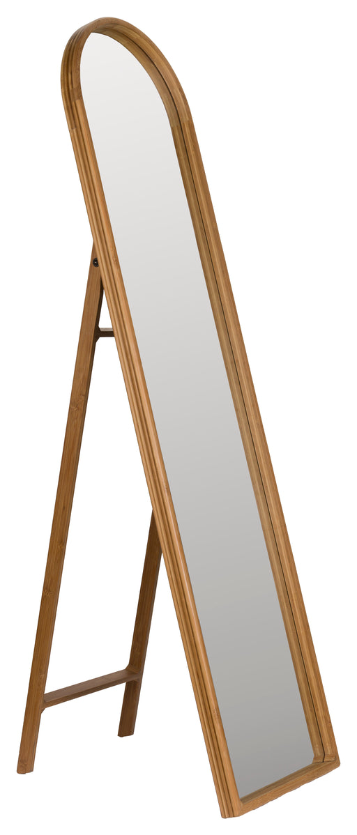 Dutchbone Staande Spiegel Caroun Bamboe, 160 x 40cm - Bruin - Passpiegel - Japandi